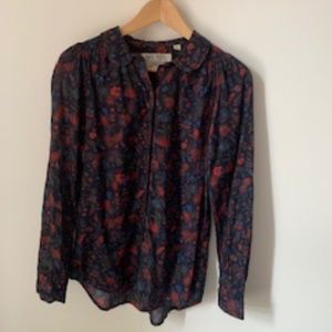 Jack Wills Winter Floral Button Down Top